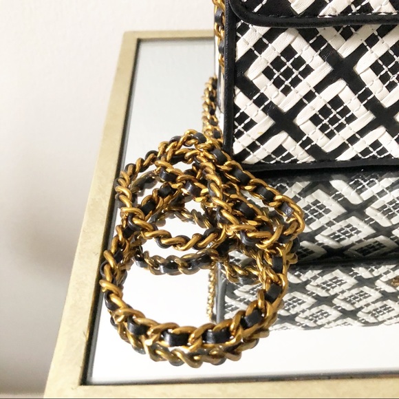 Tory Burch Robinson Woven Leather Shoulder Bag - Picture 6 of 11